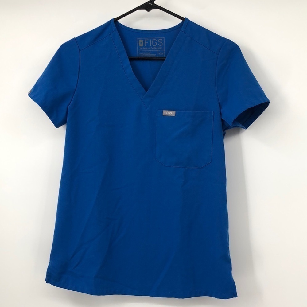 Figs Technical Collection Scrub Top Size XXS Style# FW1000 PO# 1356 Royal Blue